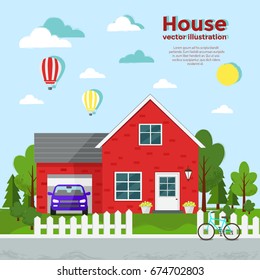 House vector illustration.