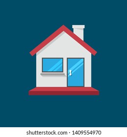 house vector illustration. flat design. house icon.