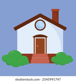 House vector illustration. flat house home vector icon. big house vector