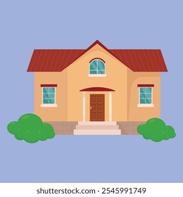 House vector illustration. flat house home vector icon. big house vector