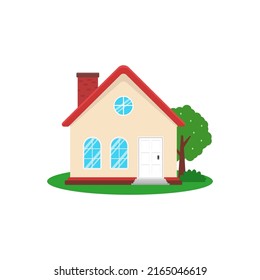 House vector illustration in flat style isolated on white background