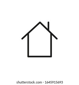 Ilustración vectorial de la casa. Icono de línea particular