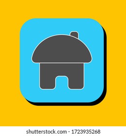 Icono de ilustración vectorial de la casa. Icono de la casa en forma bidimensional. El concepto de casa y residencia utilizando un icono de casa moderna.