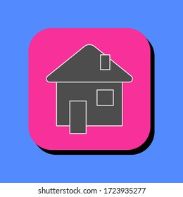 House vector illustration icon. House icon in two-dimensional shape. The concept of home and residence by using a house modern icon.