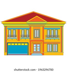house vector illustration,
isolated on white background.top view