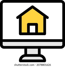 ilustración vectorial de casa aislada en un fondo transparente. iconos vectoriales de color para el concepto o los gráficos web.