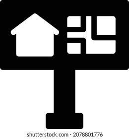 ilustración vectorial de casa aislada en un fondo transparente. iconos vectoriales de glifo para el concepto o gráficos web.