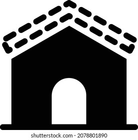 ilustración vectorial de casa aislada en un fondo transparente. iconos vectoriales de glifo para el concepto o gráficos web.