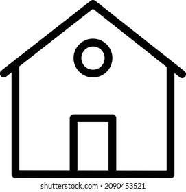 ilustración vectorial de casa aislada en un fondo transparente. iconos vectoriales de trazo para el concepto o gráficos web.