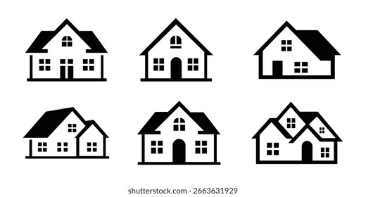 Haus, Vektorgrafik einzeln auf weißem Hintergrund. Hauptsymbolvektor