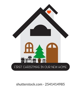 House vector illustration, House laser Cut template 