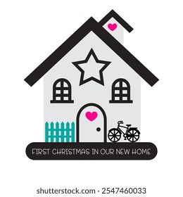 House vector illustration, House laser Cut template 