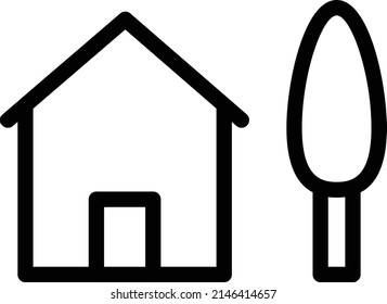 house Vector illustration on a transparent background. Premium quality symbols. Stroke vector icon for concept and graphic design.