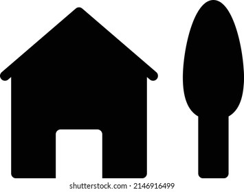 house Vector illustration on a transparent background. Premium quality symbols. Glyphs  vector icon for concept and graphic design.
