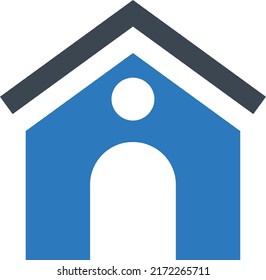 Ilustración vectorial de la casa en un fondo transparente.Símbolos de calidad premium.Icono vector glifos para el diseño de concepto y gráfico.