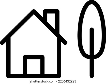 ilustración de house Vector en un fondo transparente.Símbolos de calidad premium.Iconos vectoriales de trazo para el concepto y el diseño gráfico.