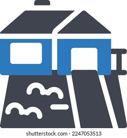 ilustración de house Vector en un fondo transparente. Símbolos de calidad superior. Iconos vectoriales de glifos para diseño de conceptos y gráficos.