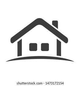 House vector illustration with simple black design suitable for icon or logo template.
