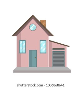 House Vector Illustration Simple Style