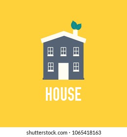 House vector illustration symbol object. Flat icon style concept design