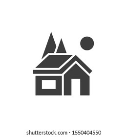 House vector illustrator. Advertising and Media icon glyph style.