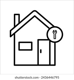 House vector image for use in web applications, mobile applications and print media.