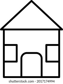 Diseño de icono de línea de vectores de casa
