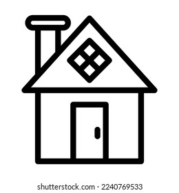 Diseño de icono de línea de vectores de casa