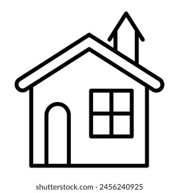 House Vector Line Icon Design