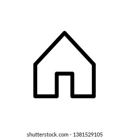 house vector linear icon, home symbol