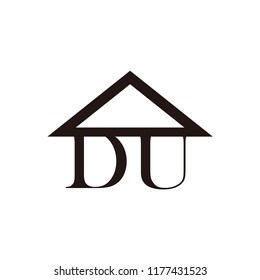house vector logo with initial. home vector logo with initial