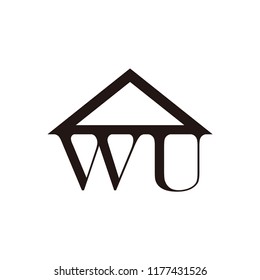 house vector logo with initial. home vector logo with initial