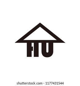 house vector logo with initial. home vector logo with initial