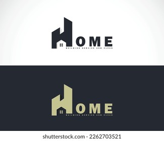 House vector logo template for real estate company. Roof illustration. Design element. Creative idea for logotype