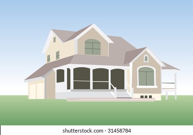 house in vector mode for edit