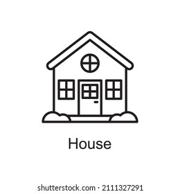 House vector Outline Icon Design illustration. Home Improvements Symbol on White background EPS 10 File
