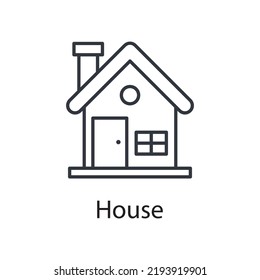 House vector outline Icon Design illustration. Miscellaneous Symbol on White background EPS 10 File