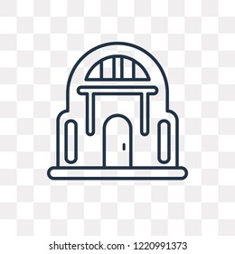 house vector outline icon isolated on transparent background, high quality linear house transparency concept can be used web and mobile