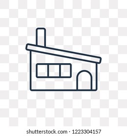 House vector outline icon isolated on transparent background, high quality linear House transparency concept can be used web and mobile