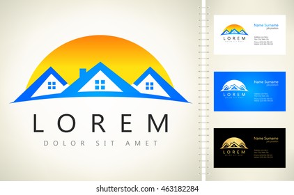 House Vector. Real Estate Logo. Roof Design.