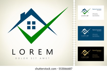 House Vector. Real Estate Logo. Roof Design.