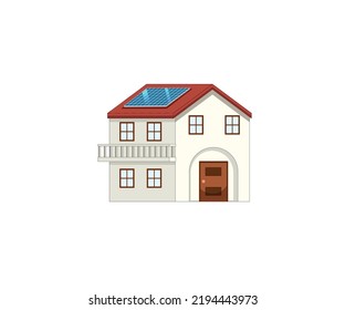 House vector roof solar panel logo design