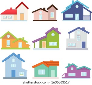 House vector set collection graphic clipart design