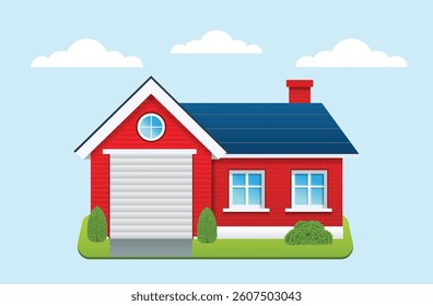 House vector, Simple Home design, Modern House