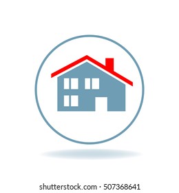 House. Vector template for corporate identity, logo, button website.