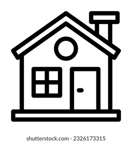 House Vector Thick Line Icon For Personal And Commercial Use.

