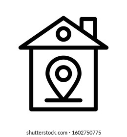 house vector thin line icon 