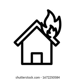 house vector thin line icon 