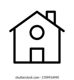 icono de la línea delgada del vector de la casa 