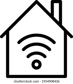 icono de línea delgada del vector de la casa